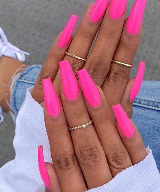 Coffin Pink Nail Designs Tailoringinhindi