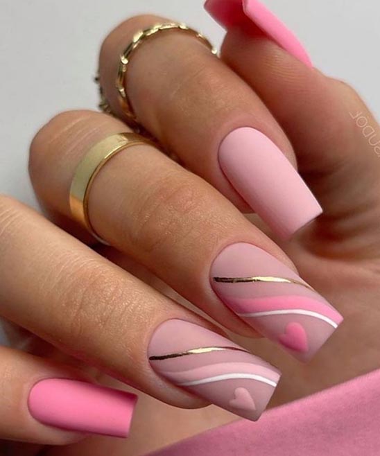 Coffin Pink Nail Designs TailoringinHindi