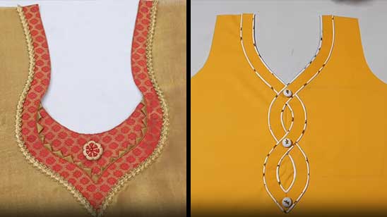 kurti neck designs with lace