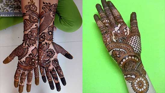Front Hand Mehndi Design Simple