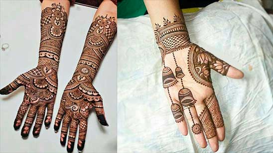 Simple Mehndi Designs for Left Hand Palm