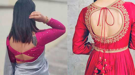 Different Types Of Blouse Back Neck Designs Latest