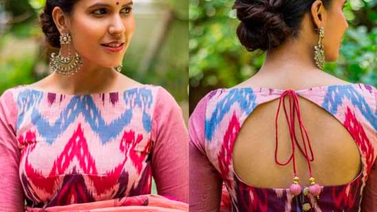 Saree Blouse Back Neck Designs