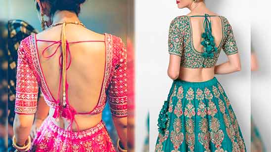 50 Blouse Back Neck Designs With Borders Tailoringinhindi