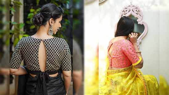 100+ Boat Neck Blouse Designs Front and Back Images - TailoringinHindi