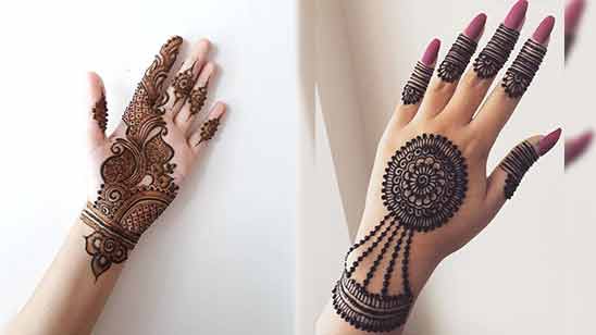 Hand Mehndi Design Simple