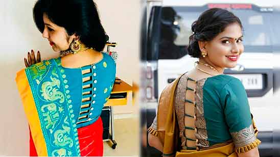 100+ Latest Blouse Designs with Borders Images Saree - TailoringinHindi