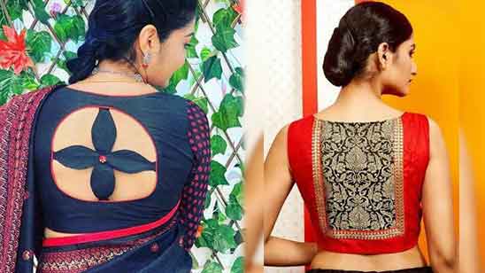 Blouse Back Neck Designs Silk Saree