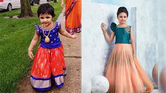 AV DESIGNER KIDS LEHENGA - Sreeka Textiles and Jewellerys