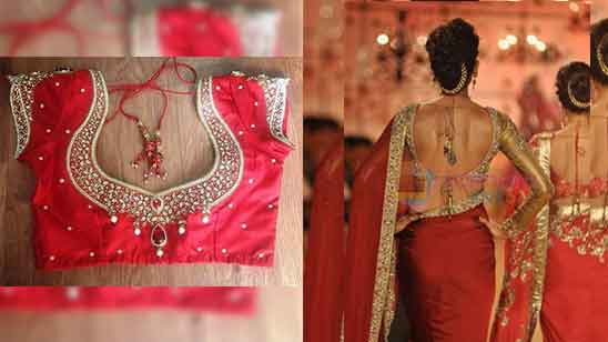 Silk Saree Blouse Designs Back