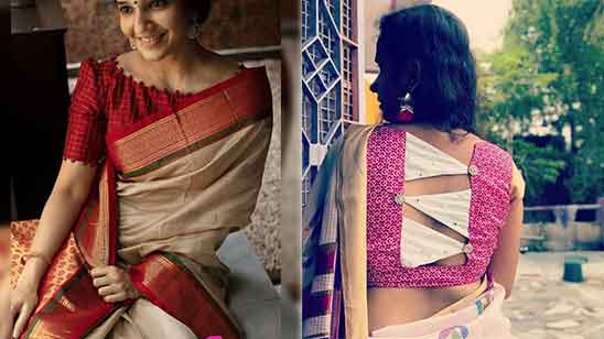 Floral Blouses With Plain Sarees- Spring In Winter