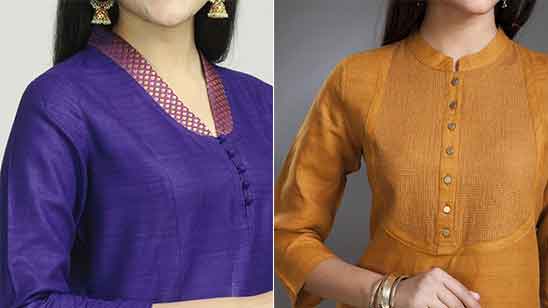 Collar churidar neck outlet model