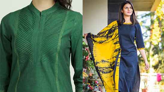 Simple churidar neck outlet designs for cotton materials