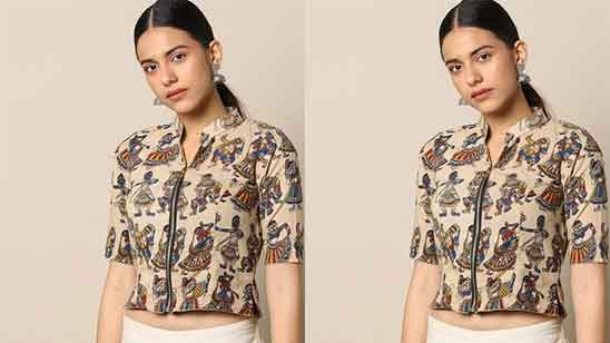 Collar Neck Blouse Designs Front and Back
