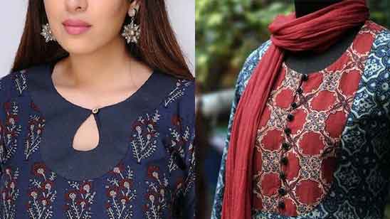 Cotton sudithar hot sale neck design