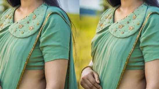 20 Stylish High Collar Neck Blouse Designs to Look More Stylish