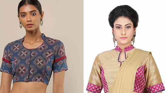 100+ Collar Neck Blouse Designs | Half, Stand & Front - TailoringinHindi