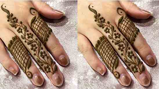 Modern Finger Mehndi Design