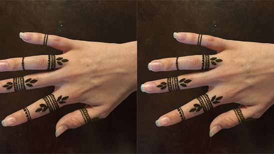 Modern Ring Finger Mehndi Design