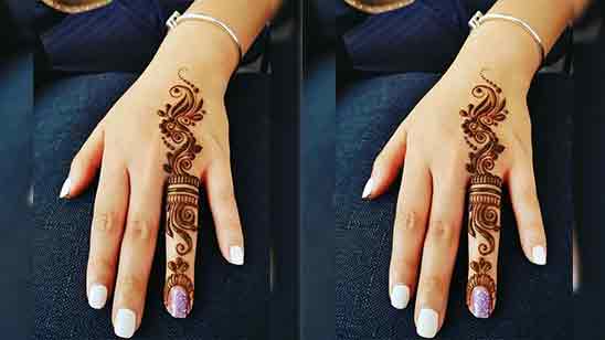 One Finger Mehndi Design