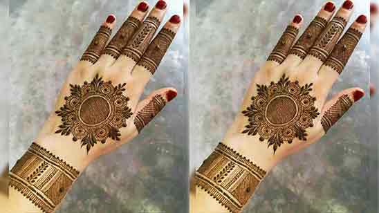 Royal Half Hand Mehndi Design