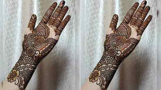 Arabic Simple Easy Front Hand Modern Mehndi Design