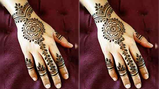 Back Hand Mehndi Design Simple And Easy