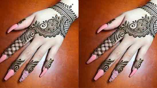 Back Hand Mehndi Design Simple And Easy