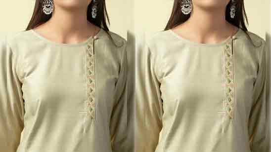 Cotton Salwar Suit Neck Design