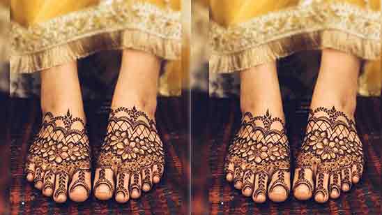 Foot Mehndi Design Simple