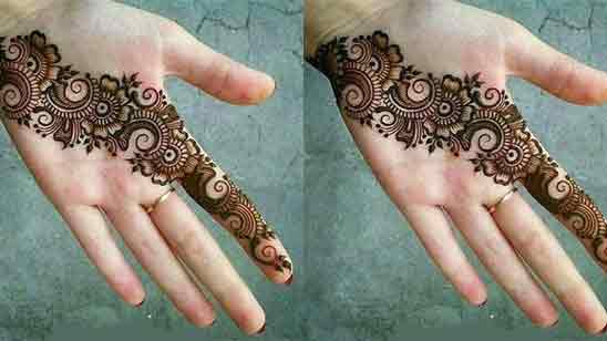 Front Hand Mehndi Design Simple And Easy