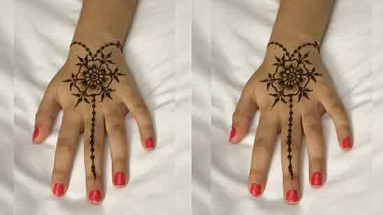 Half Hand Mehndi Design Simple And Easy