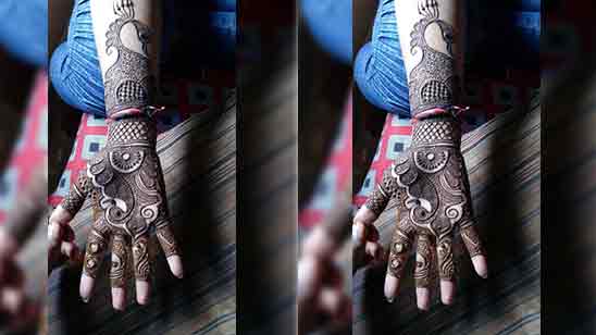 Simple Arabic Mehndi Designs For Left Hand Front Side