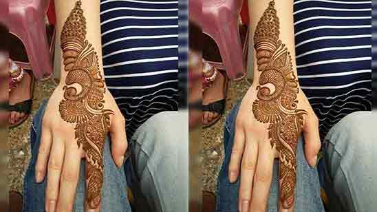 Simple Back Hand Mehndi Design