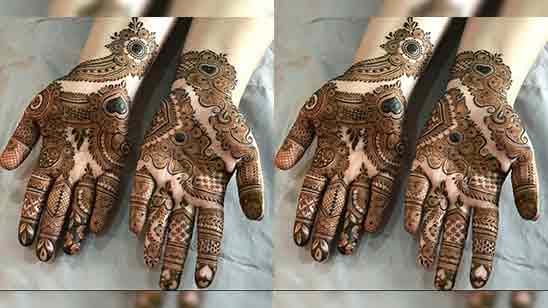 Arabic Bridal Mehndi Designs for Full Hands