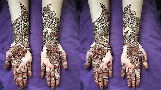 Arabic Bridal Mehndi Designs for Full Hands