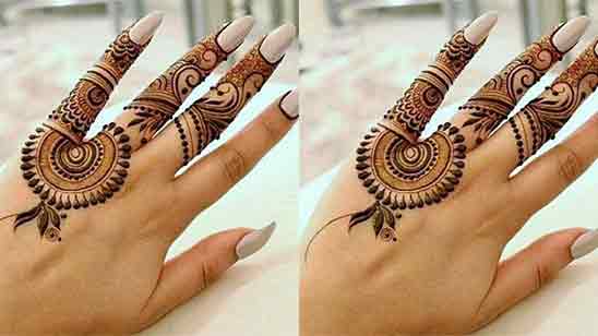 Arabic Finger Mehndi Design