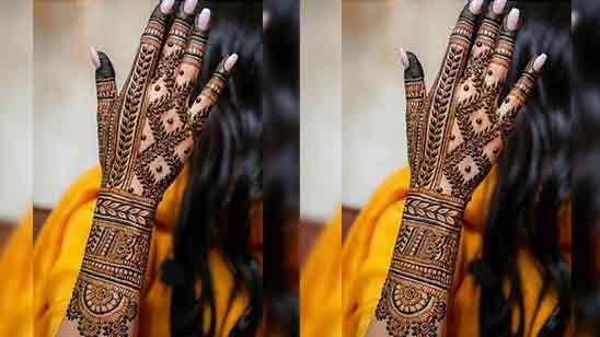 Premium Photo | Indian bridal hand with mehandi design
