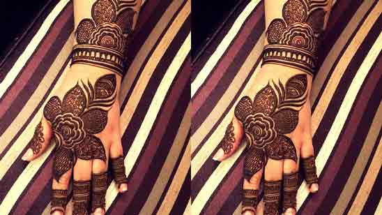 Back Full Hand Bridal Mehndi Design