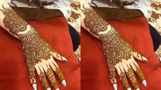 Back Hand Flower Mehndi Design
