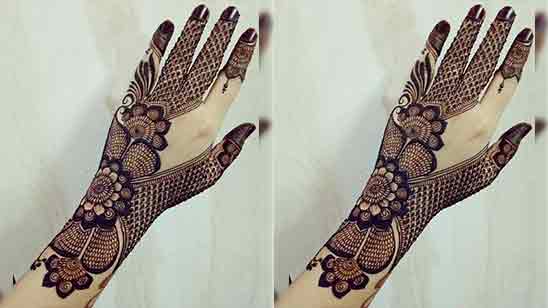 Back Hand Mehndi Design Simple