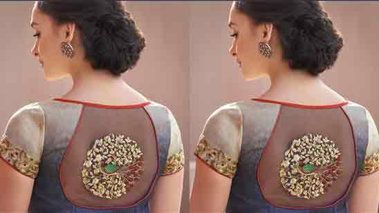 Back Side Banarasi Saree Blouse Back Design