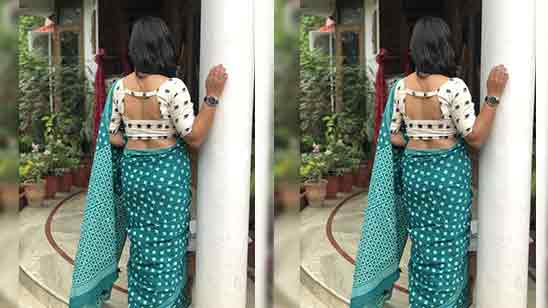 Back Side Traditional Silk Saree Blouse Designs Back Neck