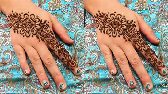 100+ Flower Mehndi Design | Front & Back Hands - TailoringinHindi