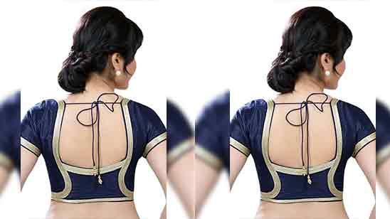 Blouse Back Neck Designs With Borders Images