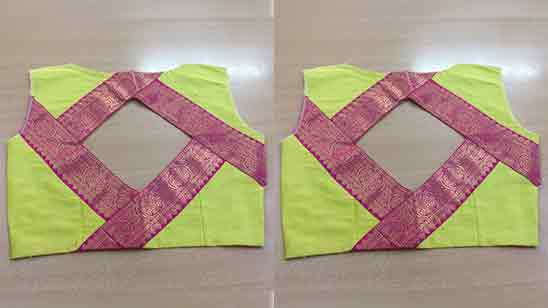 Blouse Neck Designs With Patch Work