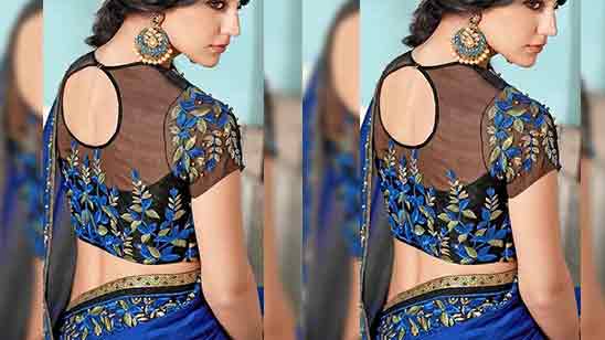 Boat Neck Blouse Designs Front And Back