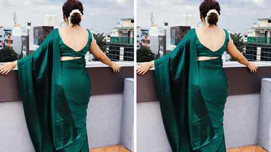 Border Silk Saree Blouse Back Neck Designs