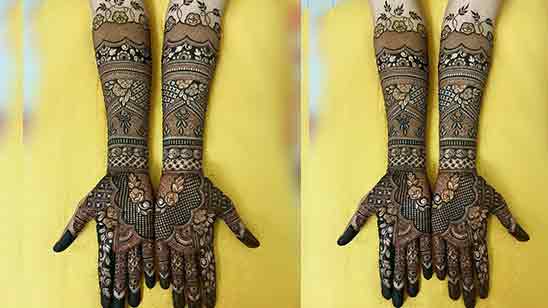 Bridal Mehndi Designs For Full Hands Front And Back