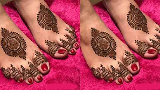 Bridal Mehndi Designs for Foot